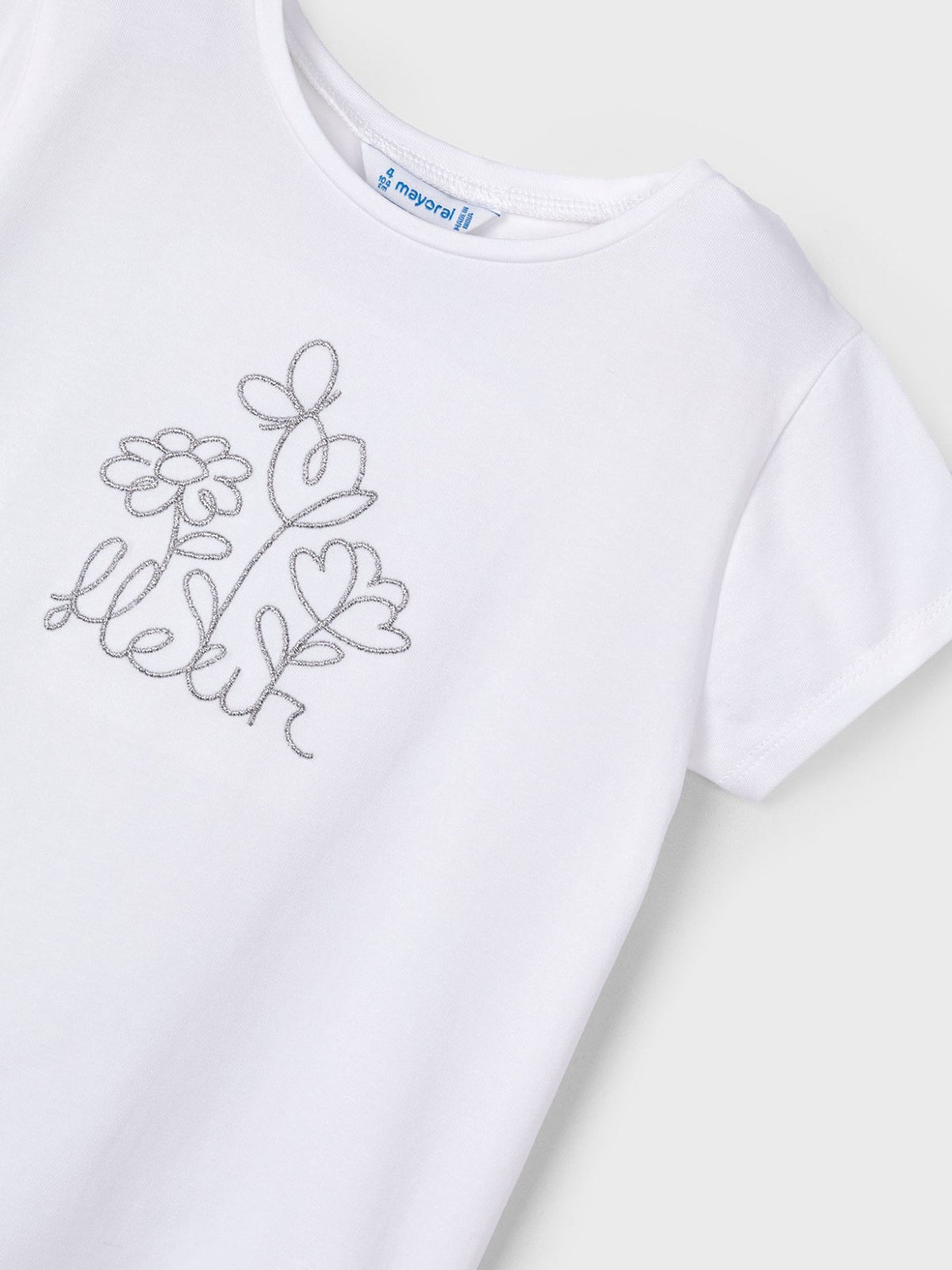 Camiseta básica Branco (Branco)  para Menina - Mayoral