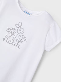 Camiseta básica Branco (Branco)  para Menina - Mayoral