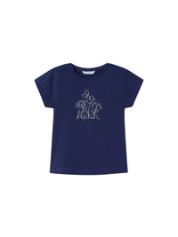Camiseta básica Marinho (Marinho)  para Menina - Mayoral