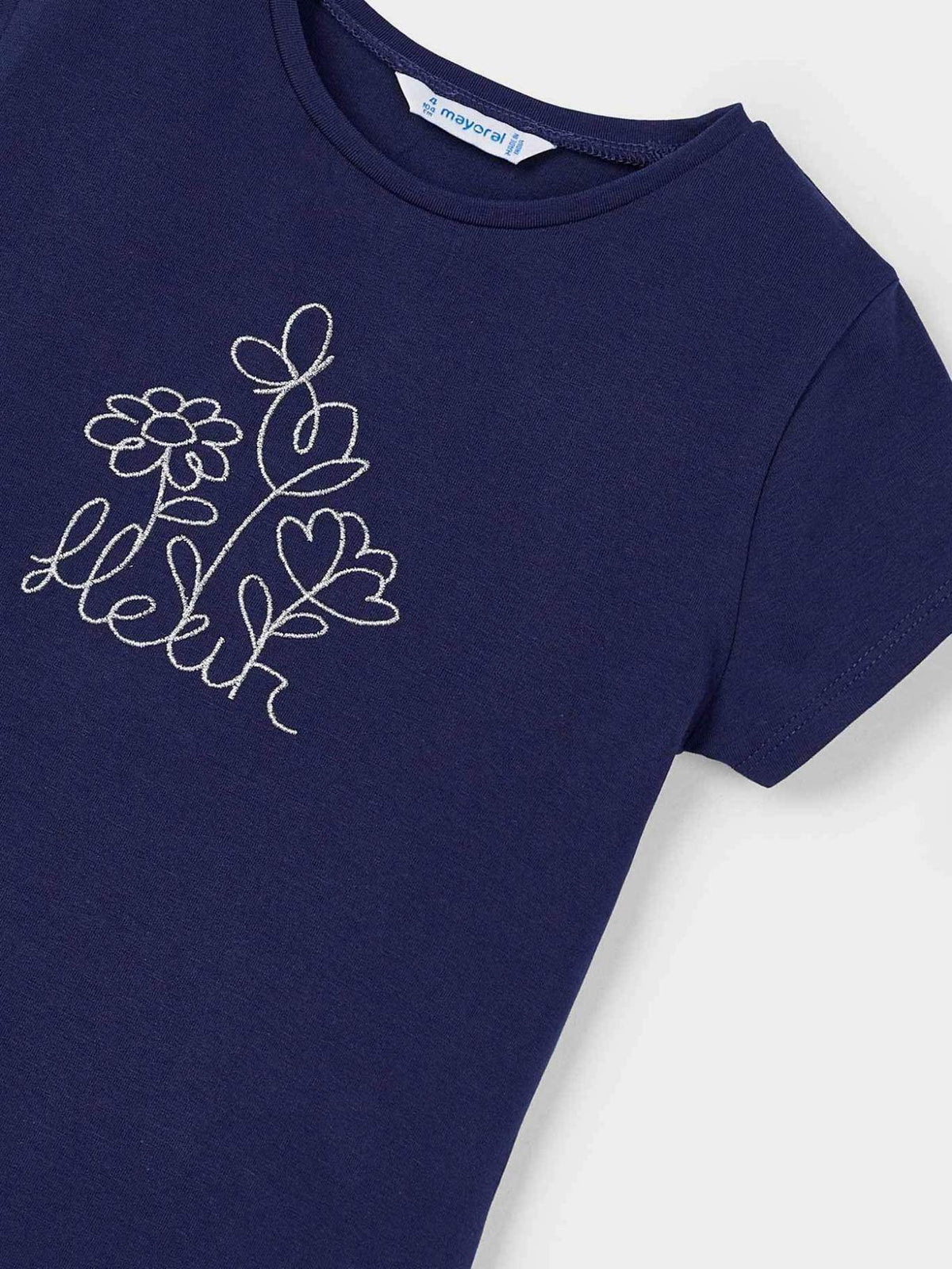 Camiseta básica Marinho (Marinho)  para Menina - Mayoral