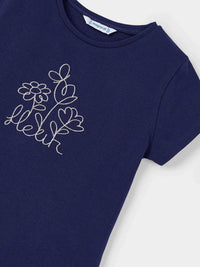 Camiseta básica Marinho (Marinho)  para Menina - Mayoral