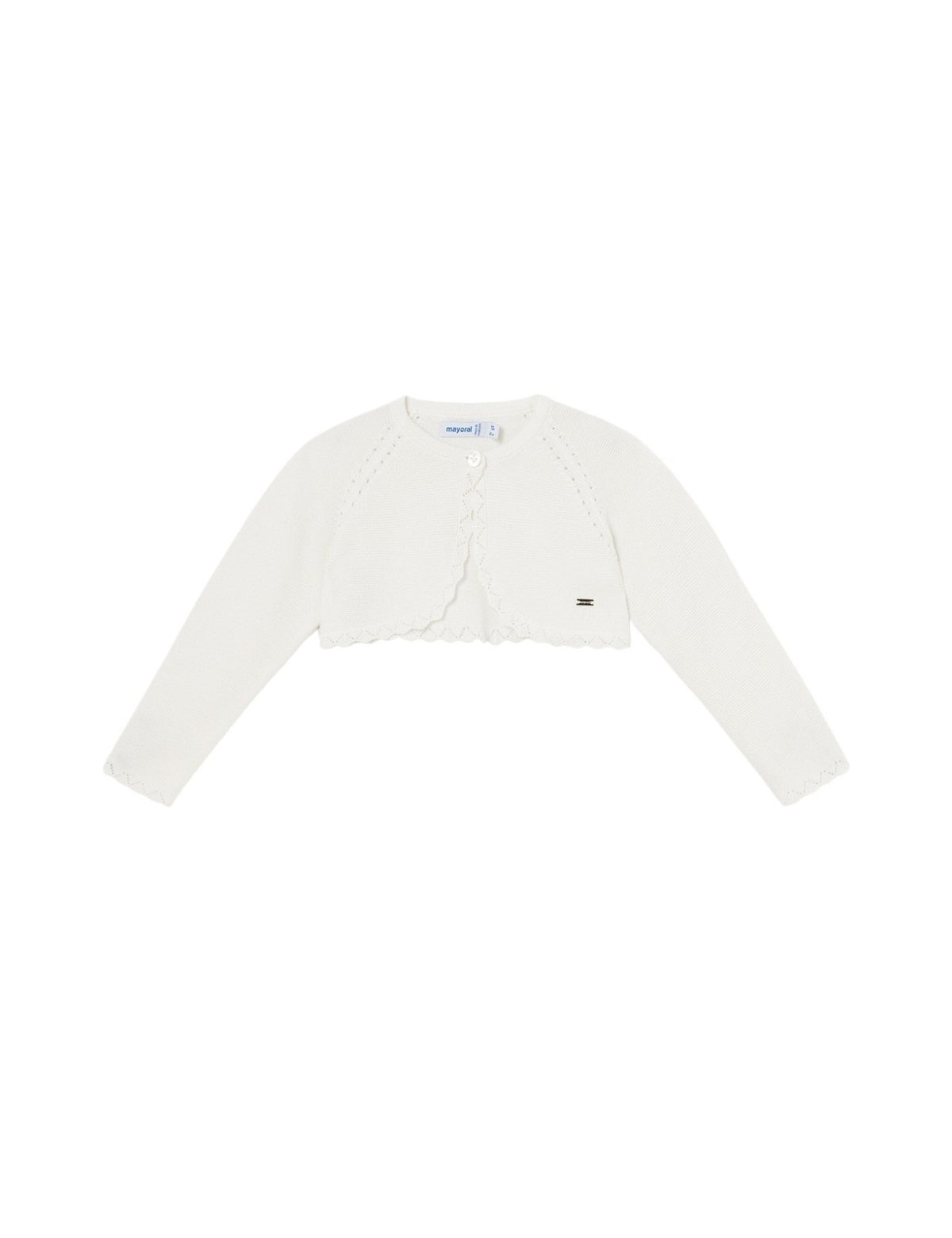 Casaco bolero tricô básico Crú (Creme / Pérola)  para Bebé Menina - Mayoral