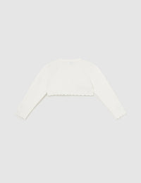 Casaco bolero tricô básico Crú (Creme / Pérola)  para Bebé Menina - Mayoral