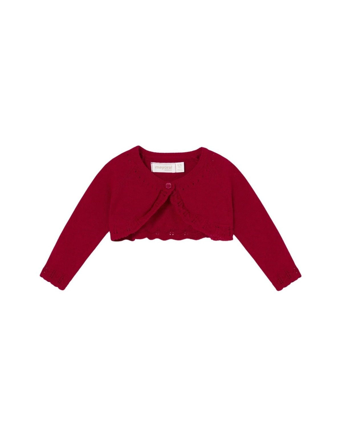 Casaco tricot básico Marte (Vermelho)  para Bebé Menina - Mayoral