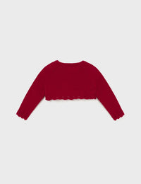 Casaco tricot básico Marte (Vermelho)  para Bebé Menina - Mayoral