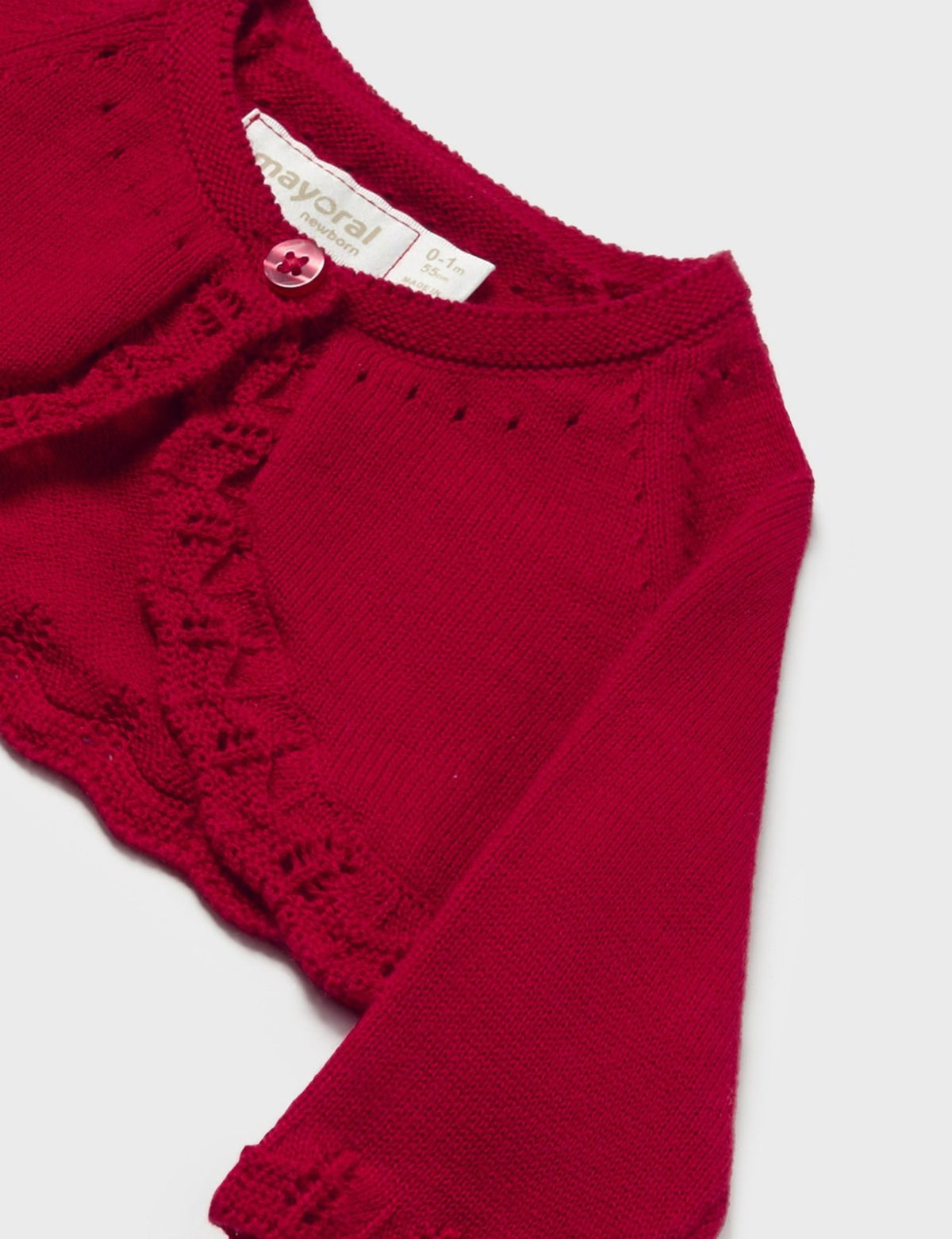 Casaco tricot básico Marte (Vermelho)  para Bebé Menina - Mayoral