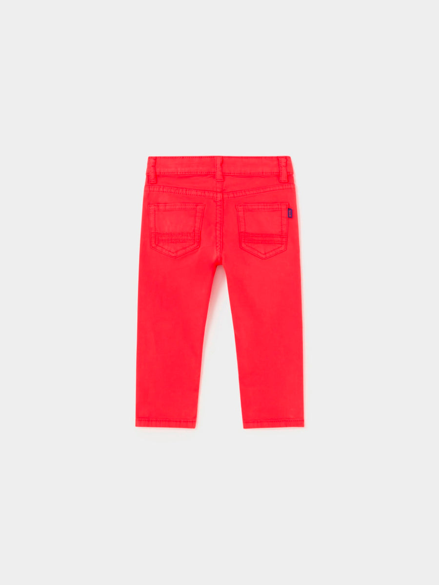 Calça sarja slim fit basica Melancia (Vermelho)  para Bebé Menino - Mayoral