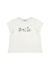 Camiseta básica Crú (Creme / Pérola)  para Menina - Mayoral