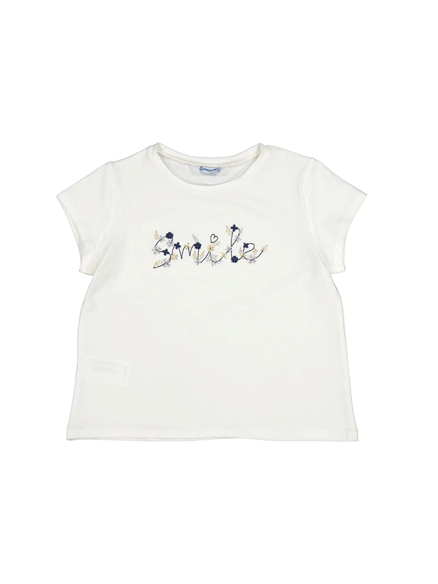 Camiseta básica Crú (Creme / Pérola)  para Menina - Mayoral