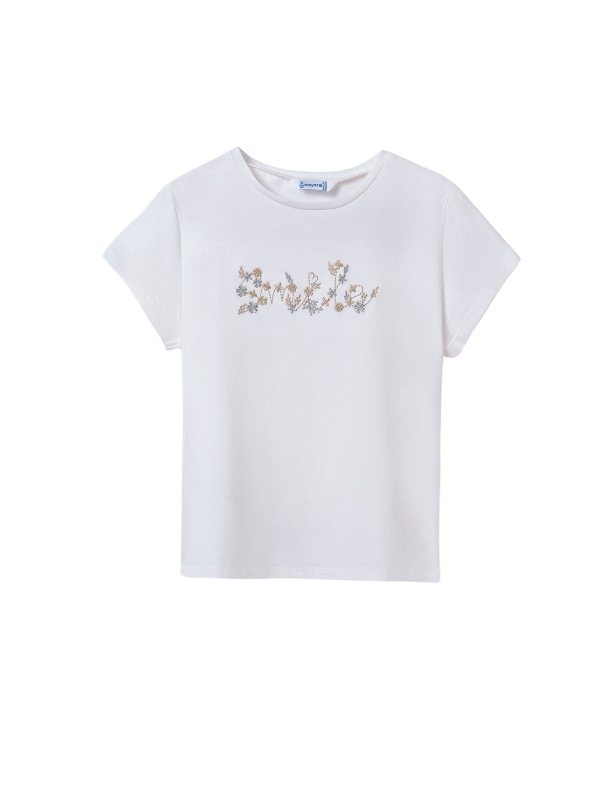 Camiseta básica Branco (Branco)  para Menina - Mayoral