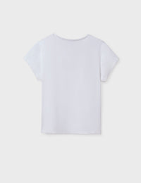 Camiseta básica Branco (Branco)  para Menina - Mayoral