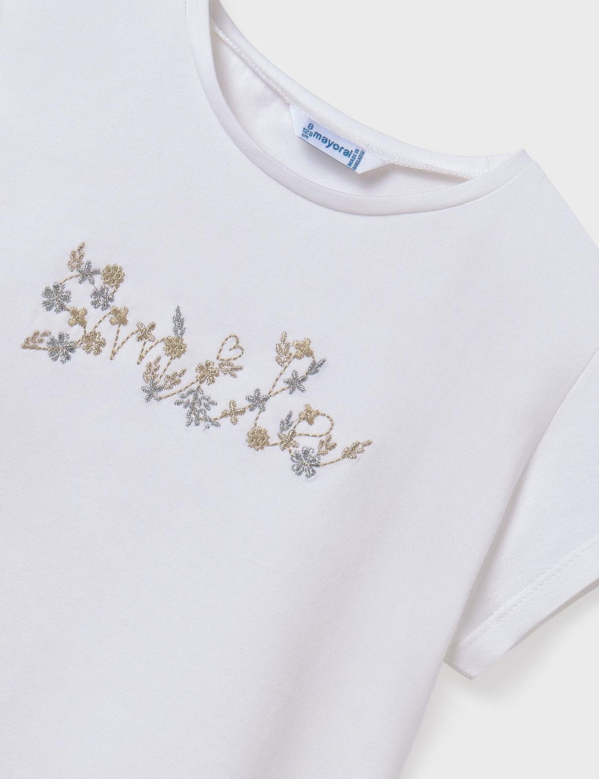 Camiseta básica Branco (Branco)  para Menina - Mayoral