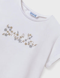 Camiseta básica Branco (Branco)  para Menina - Mayoral