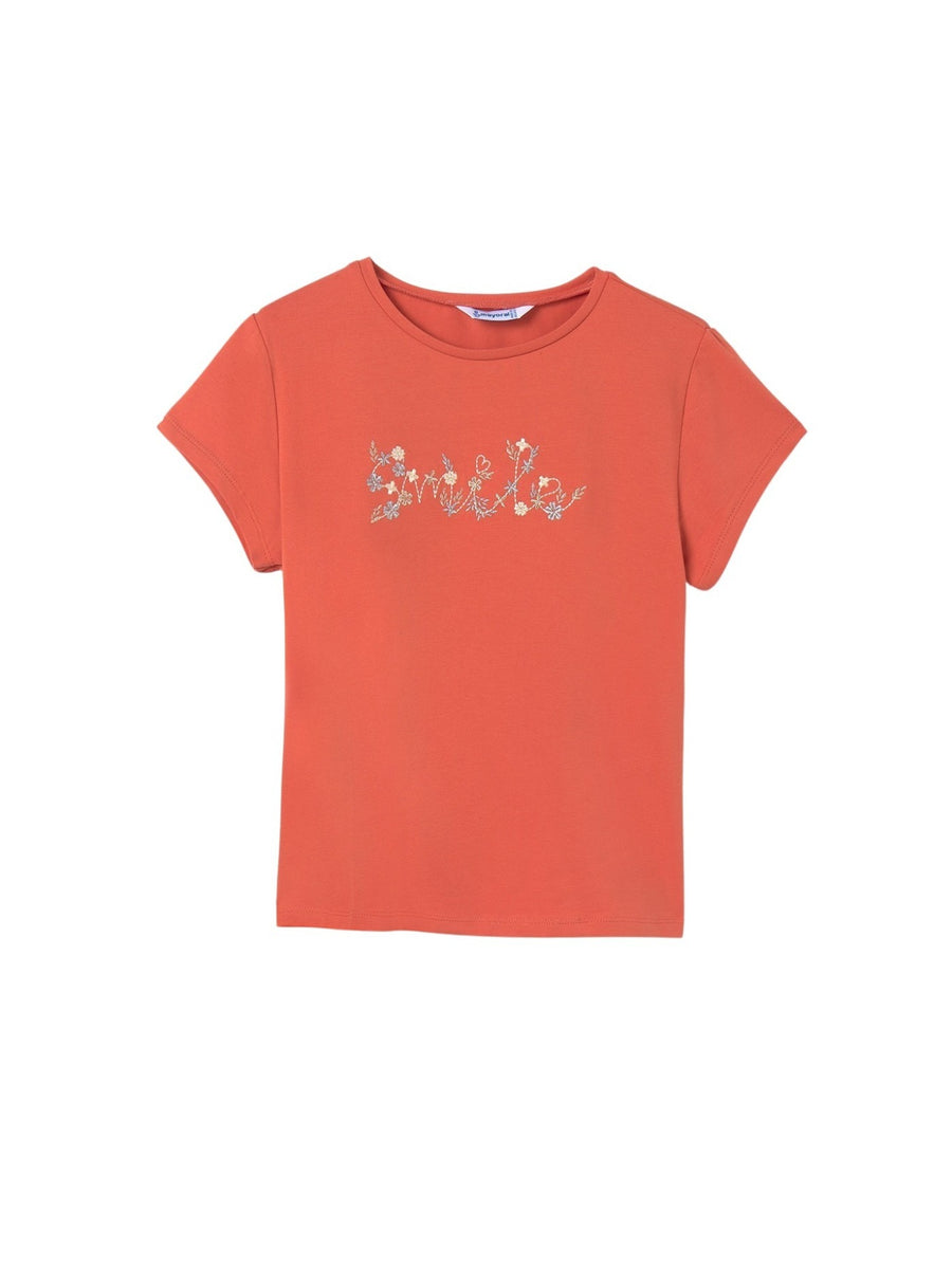 Camiseta básica Cabaça (Tijolo)  para Menina - Mayoral