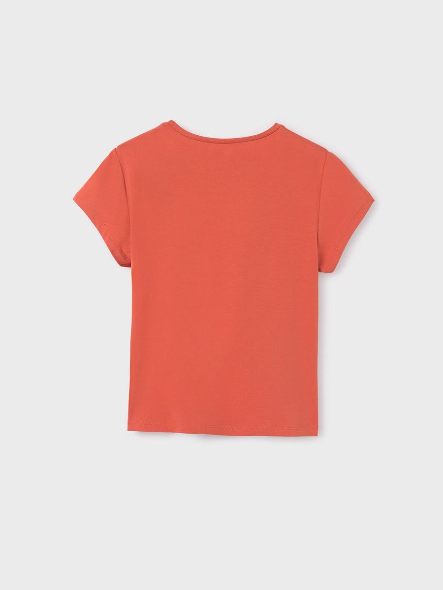 Camiseta básica Cabaça (Tijolo)  para Menina - Mayoral