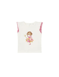 T´shirt combinada tule Crú-magent (Magenta)  para Bebé Menina - Mayoral