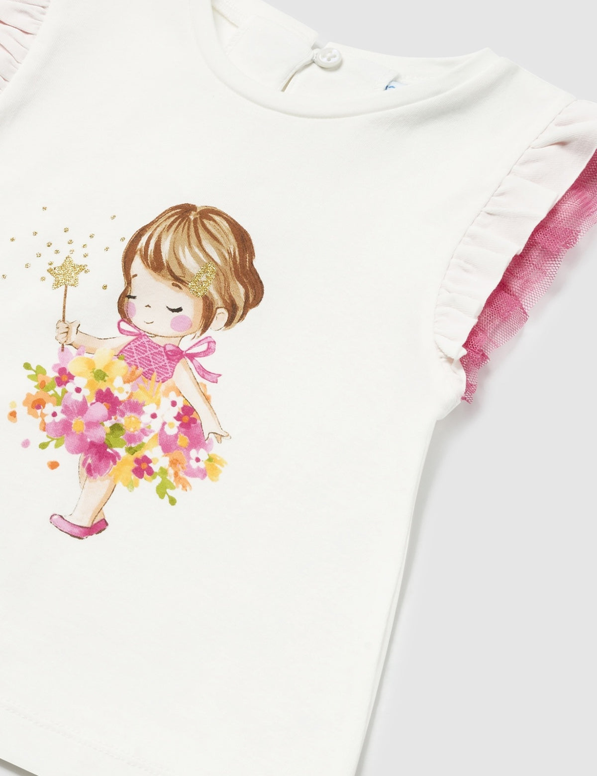 T´shirt combinada tule Crú-magent (Magenta)  para Bebé Menina - Mayoral