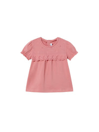 Camiseta combinada Peónia (Salmão)  para Bebé Menina - Mayoral