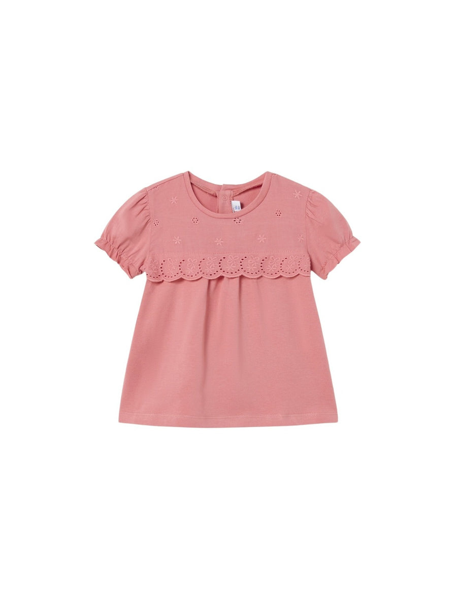 Camiseta combinada Peónia (Salmão)  para Bebé Menina - Mayoral