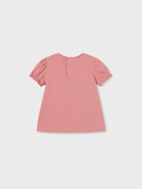 Camiseta combinada Peónia (Salmão)  para Bebé Menina - Mayoral