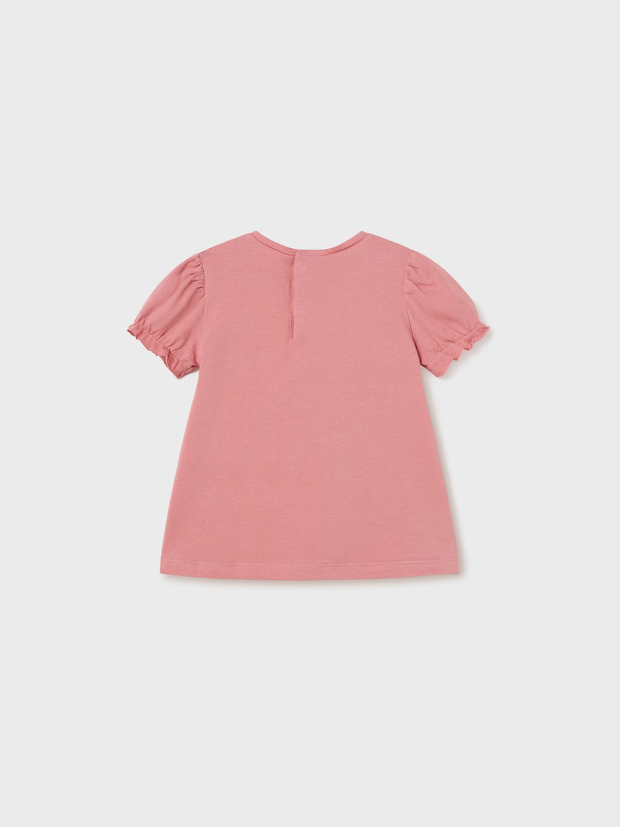 Camiseta combinada Peónia (Salmão)  para Bebé Menina - Mayoral