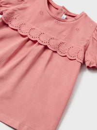 Camiseta combinada Peónia (Salmão)  para Bebé Menina - Mayoral