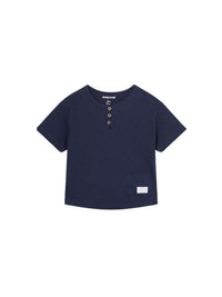 T´shirt combinada linho Marinho (Marinho)  para Bebé Menino - Mayoral
