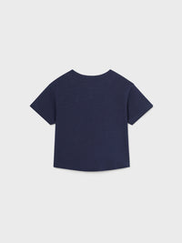T´shirt combinada linho Marinho (Marinho)  para Bebé Menino - Mayoral