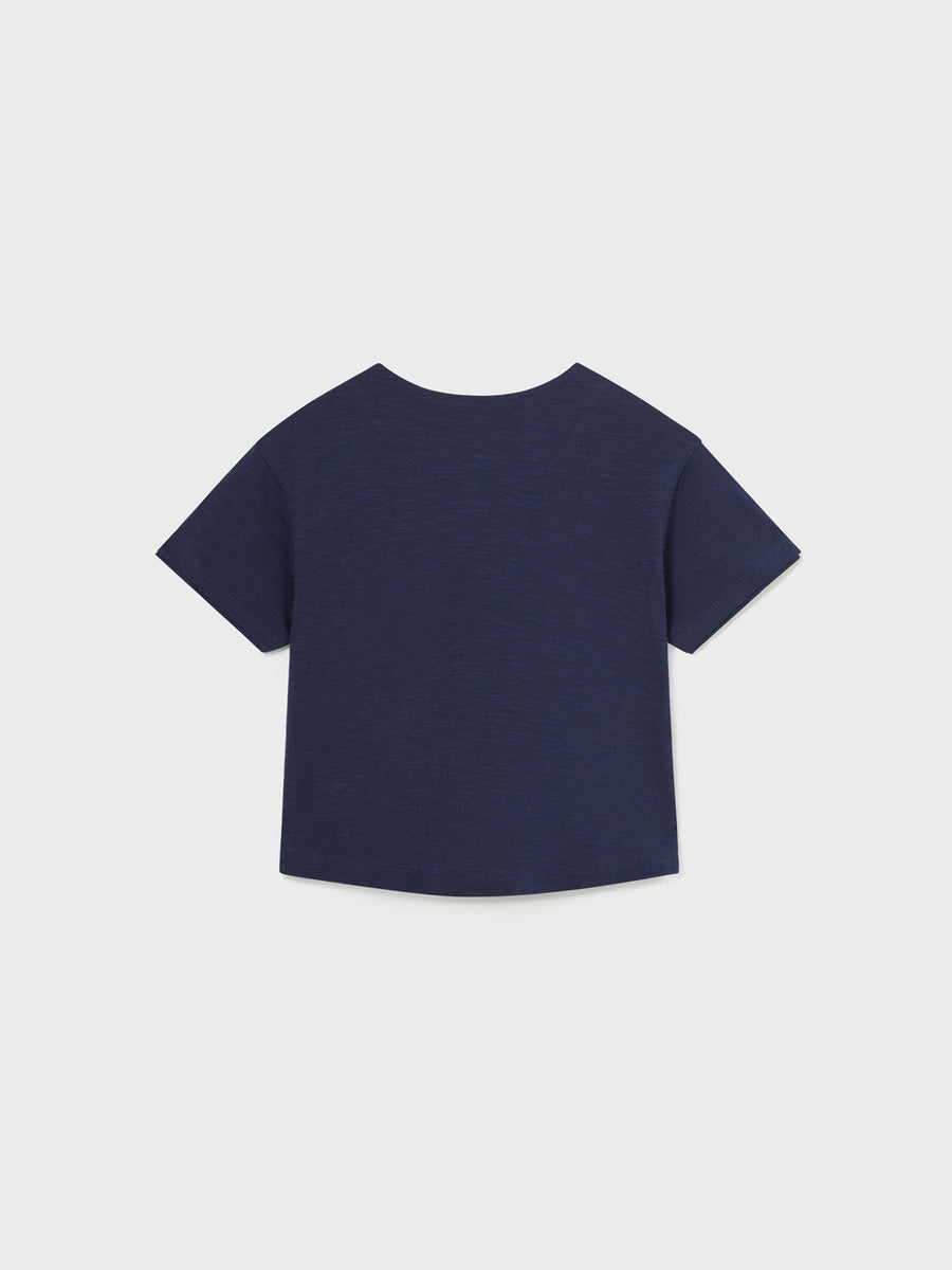 T´shirt combinada linho Marinho (Marinho)  para Bebé Menino - Mayoral
