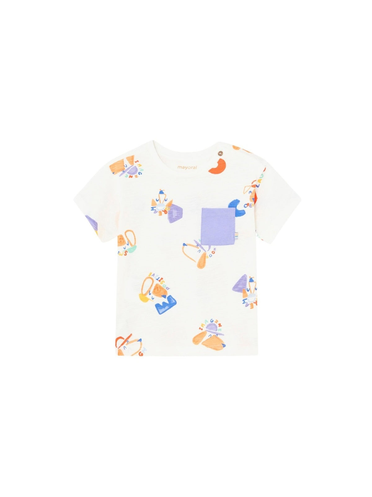 Camiseta estampada Nata (Creme / Pérola)  para Bebé Menino - Mayoral