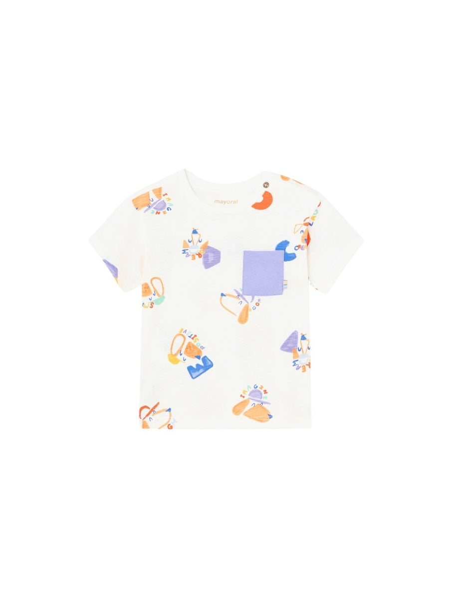 Camiseta estampada Nata (Creme / Pérola)  para Bebé Menino - Mayoral