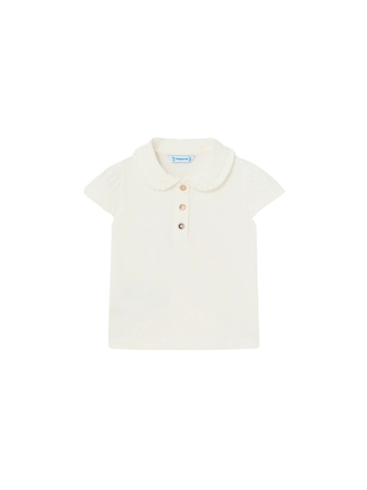 Polo m/curta Crú (Creme / Pérola)  para Bebé Menina - Mayoral