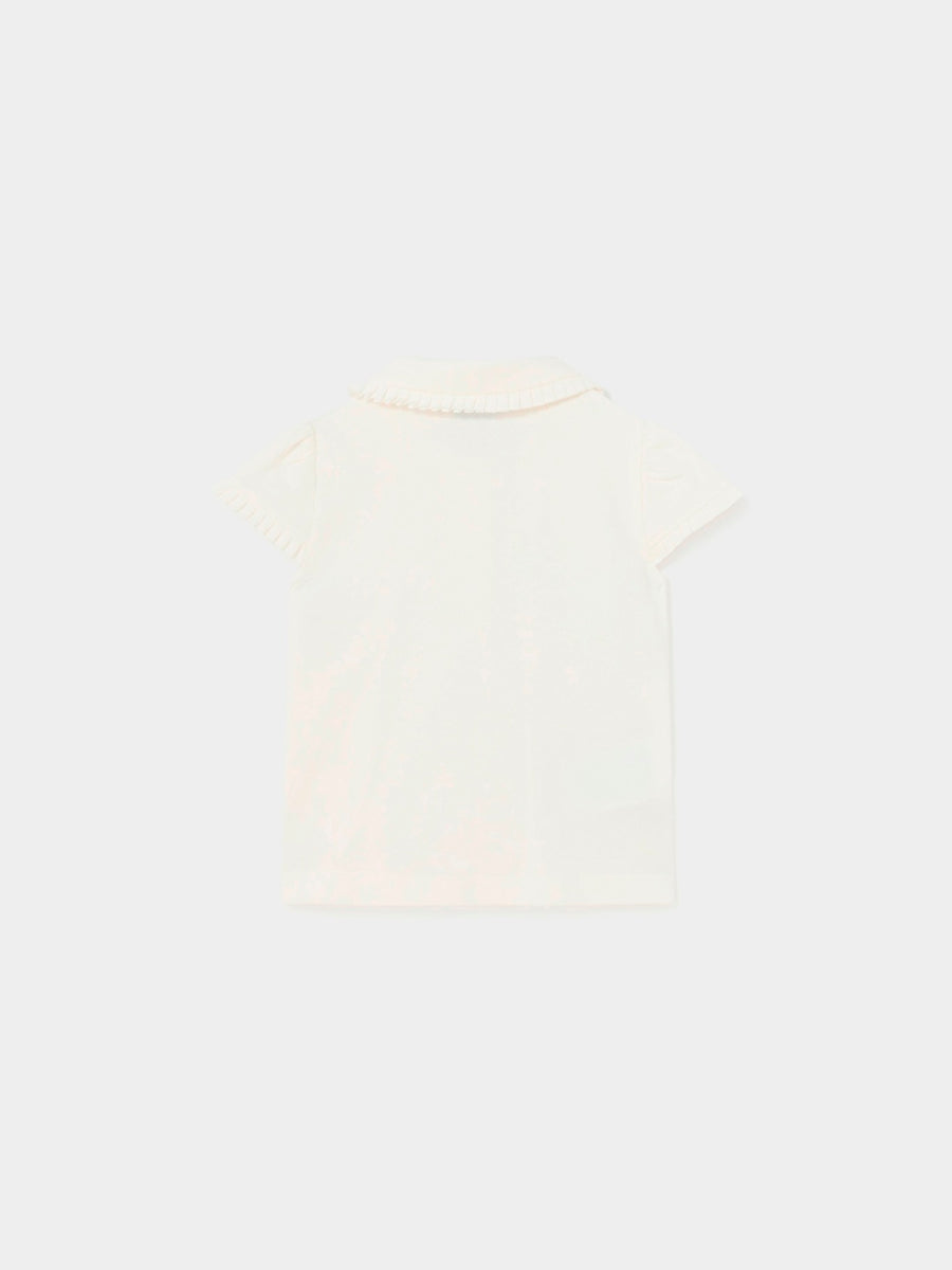 Polo m/curta Crú (Creme / Pérola)  para Bebé Menina - Mayoral