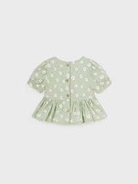 Túnica estampada Aloe (Verde Alface)  para Bebé Menina - Mayoral