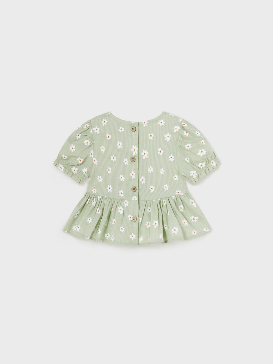 Túnica estampada Aloe (Verde Alface)  para Bebé Menina - Mayoral