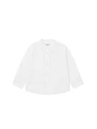 Camisa m/comp. linho gola pad Branco (Branco)  para Bebé Menino - Mayoral