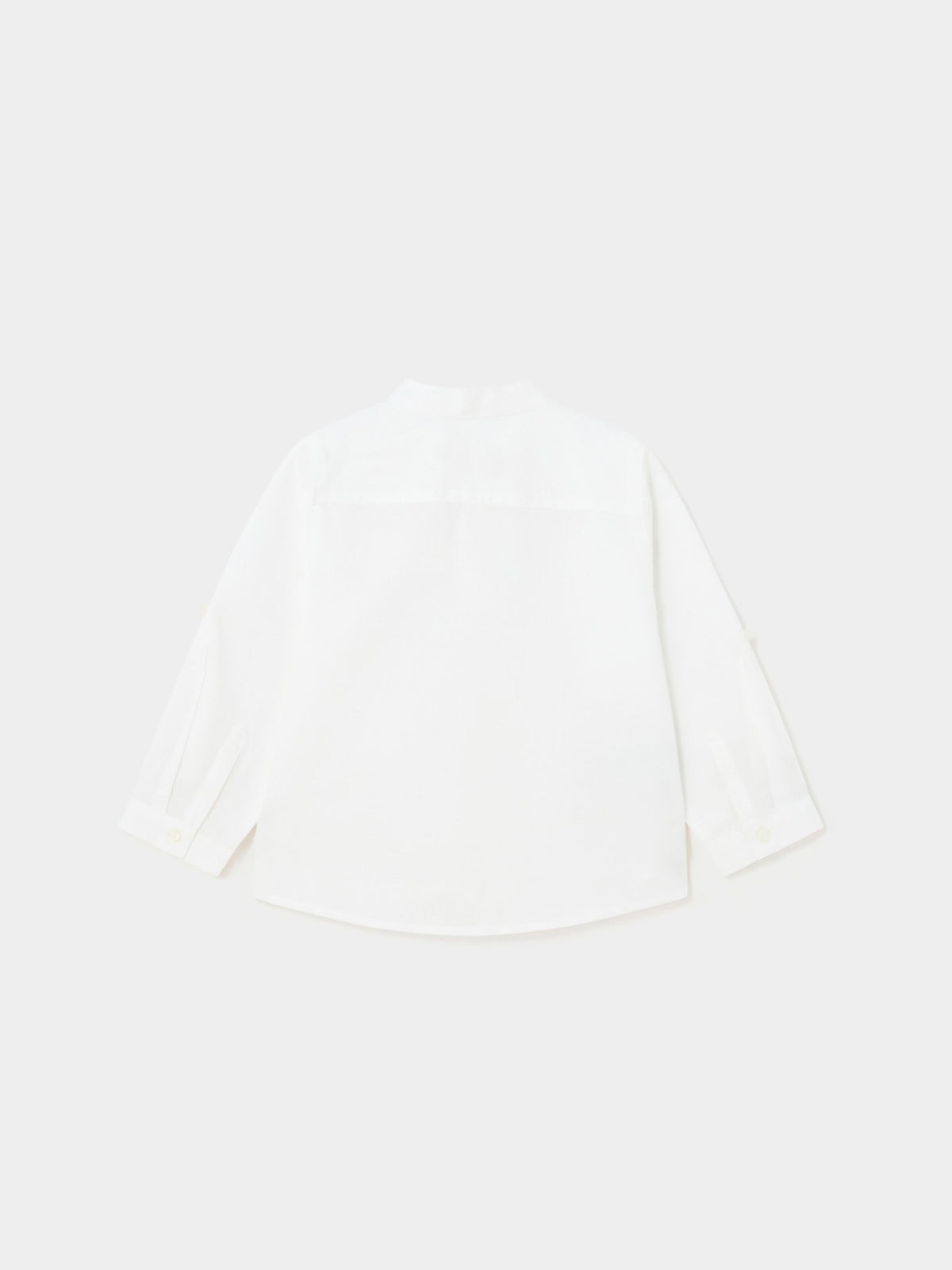 Camisa m/comp. linho gola pad Branco (Branco)  para Bebé Menino - Mayoral