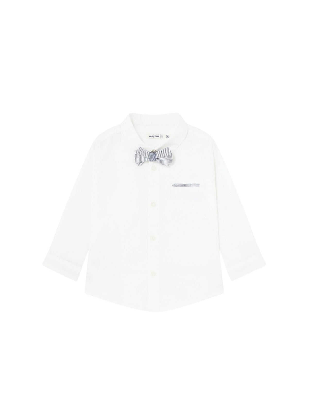 Camisa m/comp. clássica laço Branco (Branco)  para Bebé Menino - Mayoral