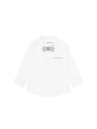 Camisa m/comp. clássica laço Branco (Branco)  para Bebé Menino - Mayoral