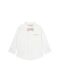 Camisa m/comp. clássica laço Crú (Creme / Pérola)  para Bebé Menino - Mayoral