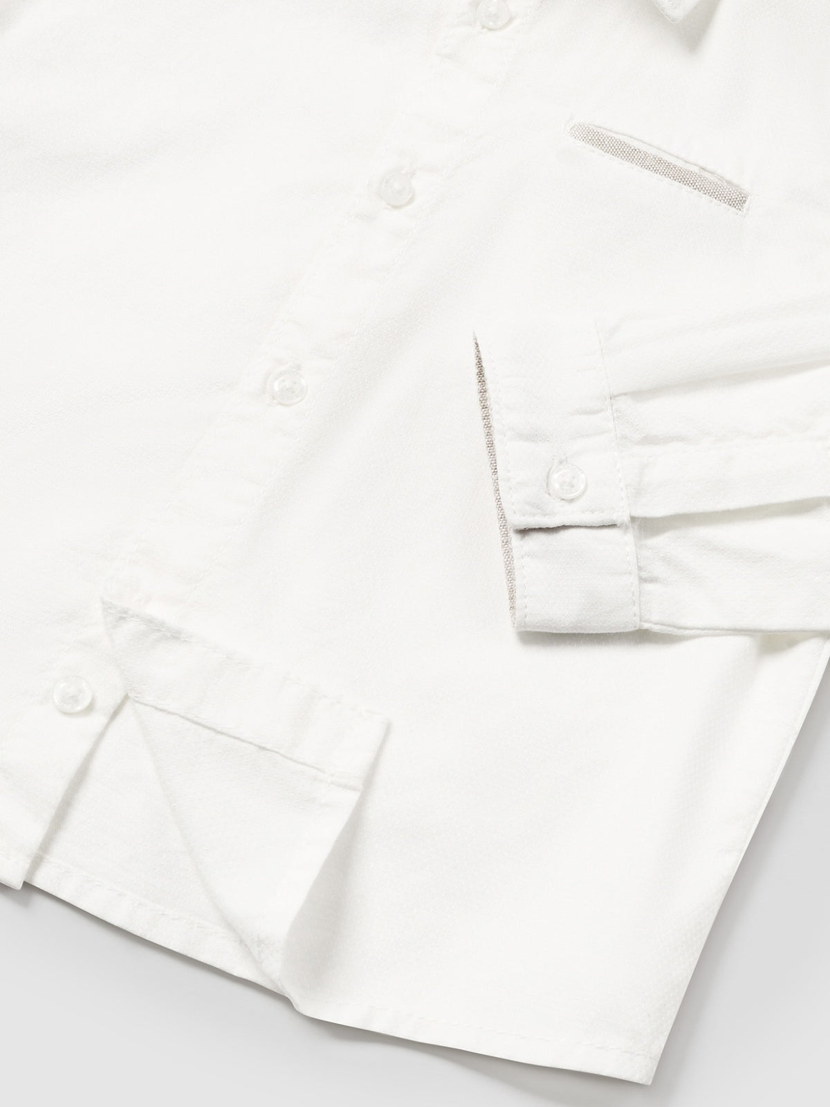 Camisa m/comp. clássica laço Crú (Creme / Pérola)  para Bebé Menino - Mayoral