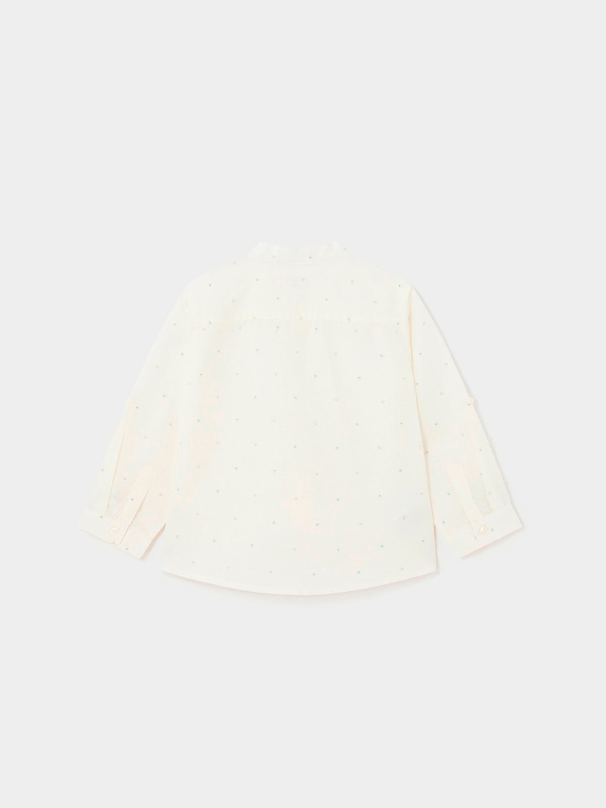 Camisa m/comp. linho fantasia Crú-eucali (Creme / Pérola)  para Bebé Menino - Mayoral