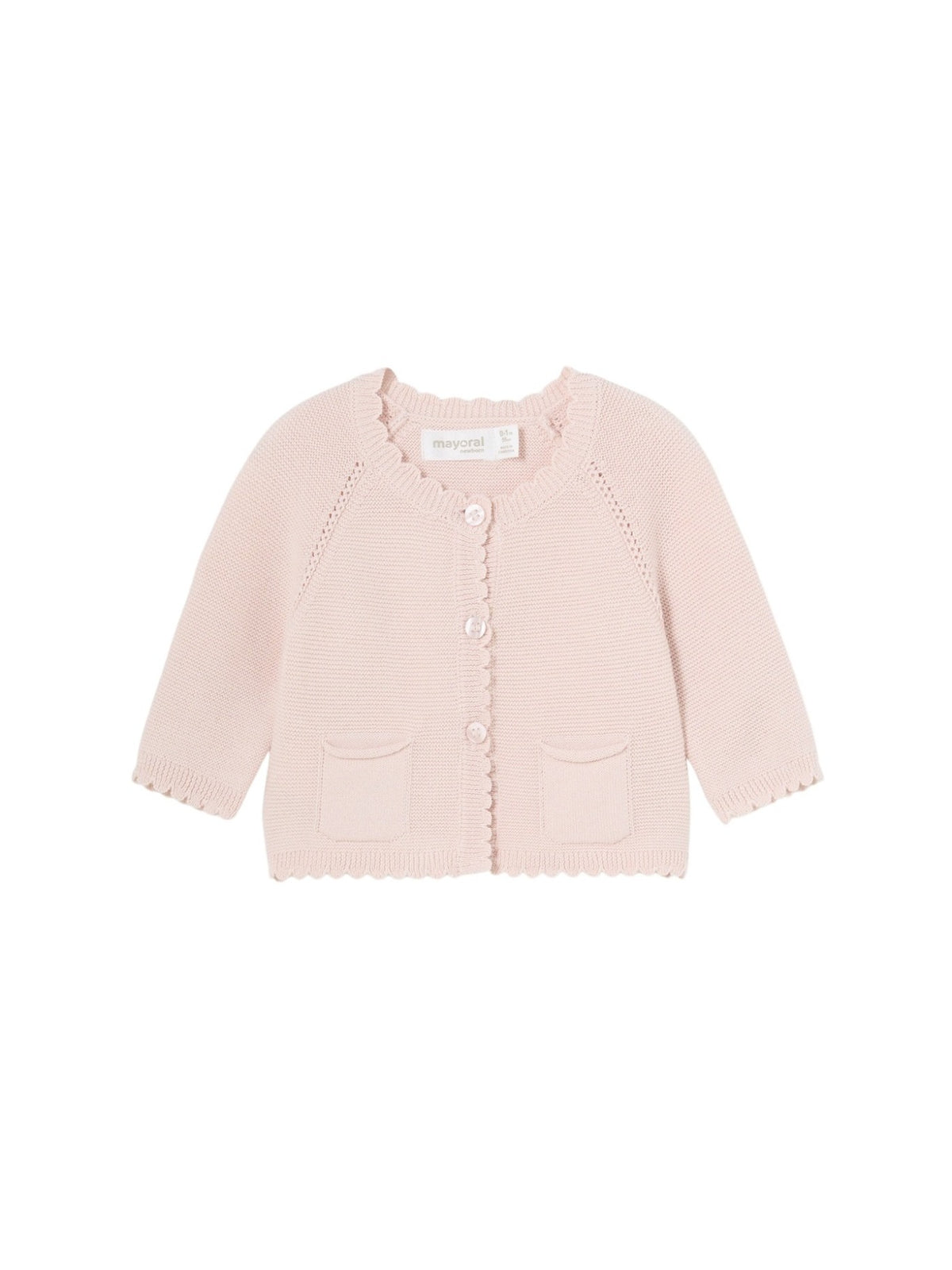 Casaco tricot Nude (Rosa Bébé)  para Bebé Menina - Mayoral