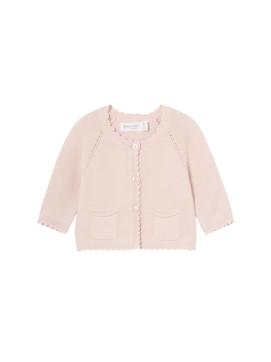 Casaco tricot Nude (Rosa Bébé)  para Bebé Menina - Mayoral