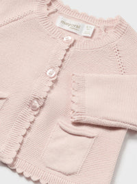 Casaco tricot Nude (Rosa Bébé)  para Bebé Menina - Mayoral