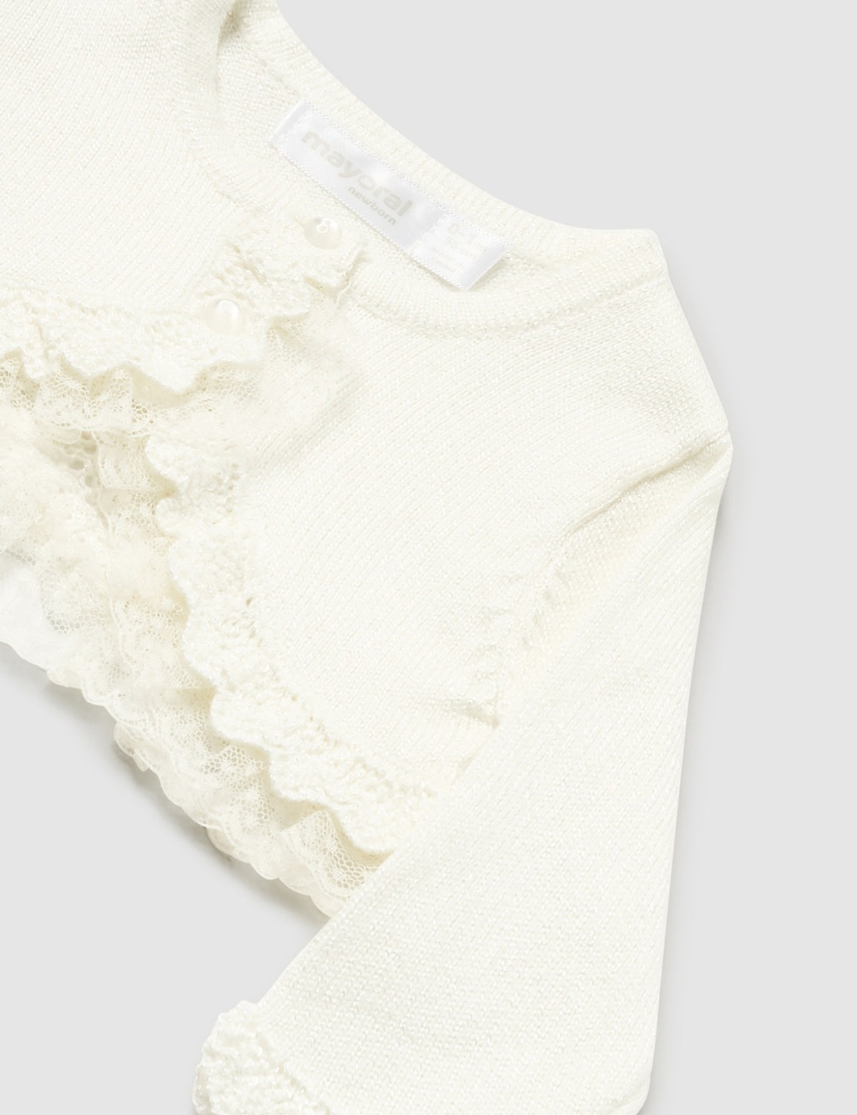 Casaco cerimónia Crú (Creme / Pérola)  para Bebé Menina - Mayoral