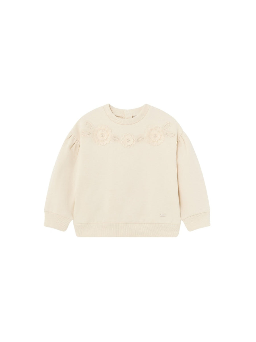 Sweat felpa Grão bico (Creme / Pérola)  para Bebé Menina - Mayoral