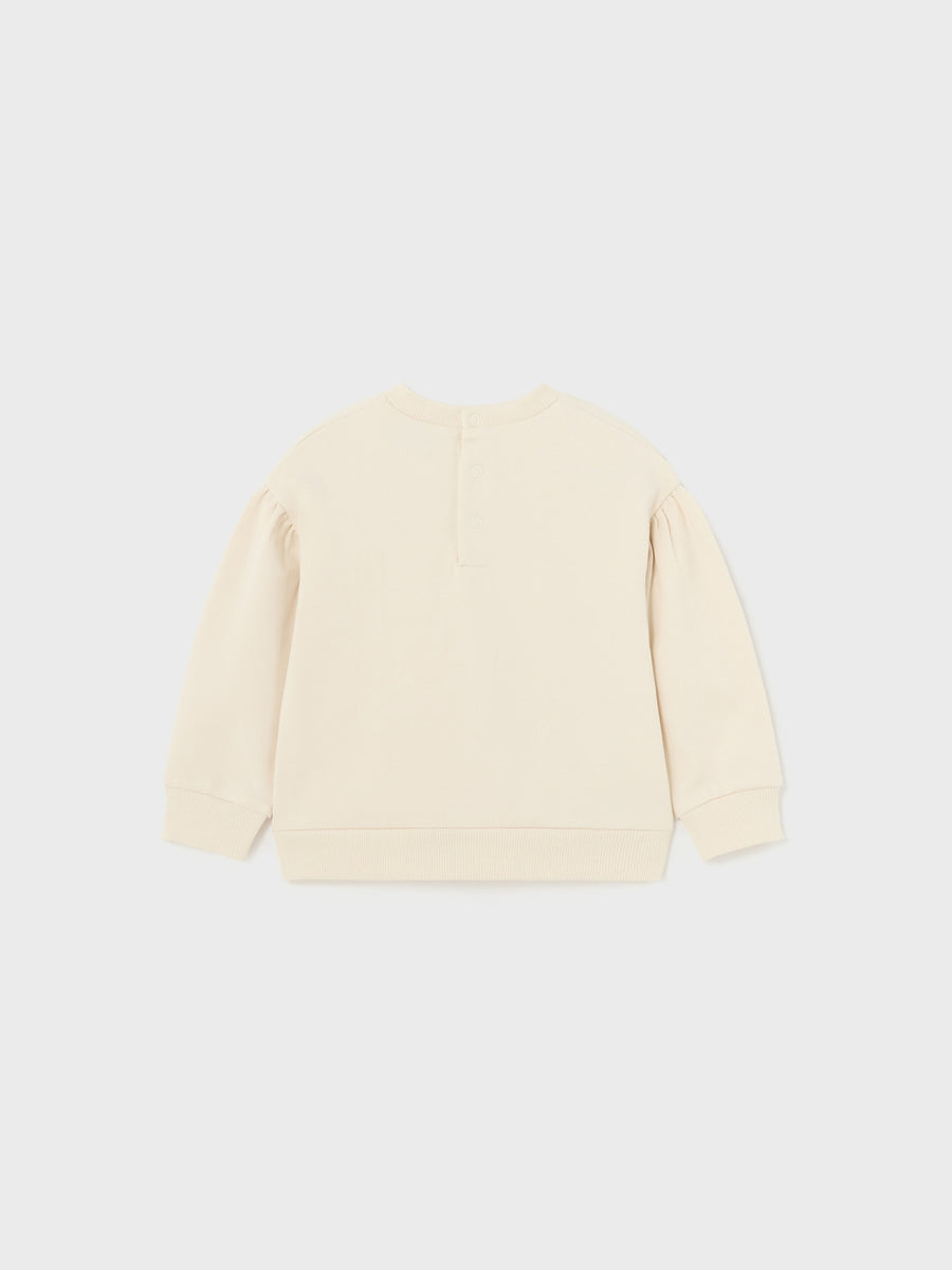 Sweat felpa Grão bico (Creme / Pérola)  para Bebé Menina - Mayoral