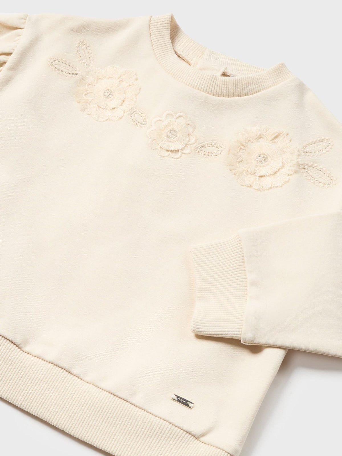 Sweat felpa Grão bico (Creme / Pérola)  para Bebé Menina - Mayoral