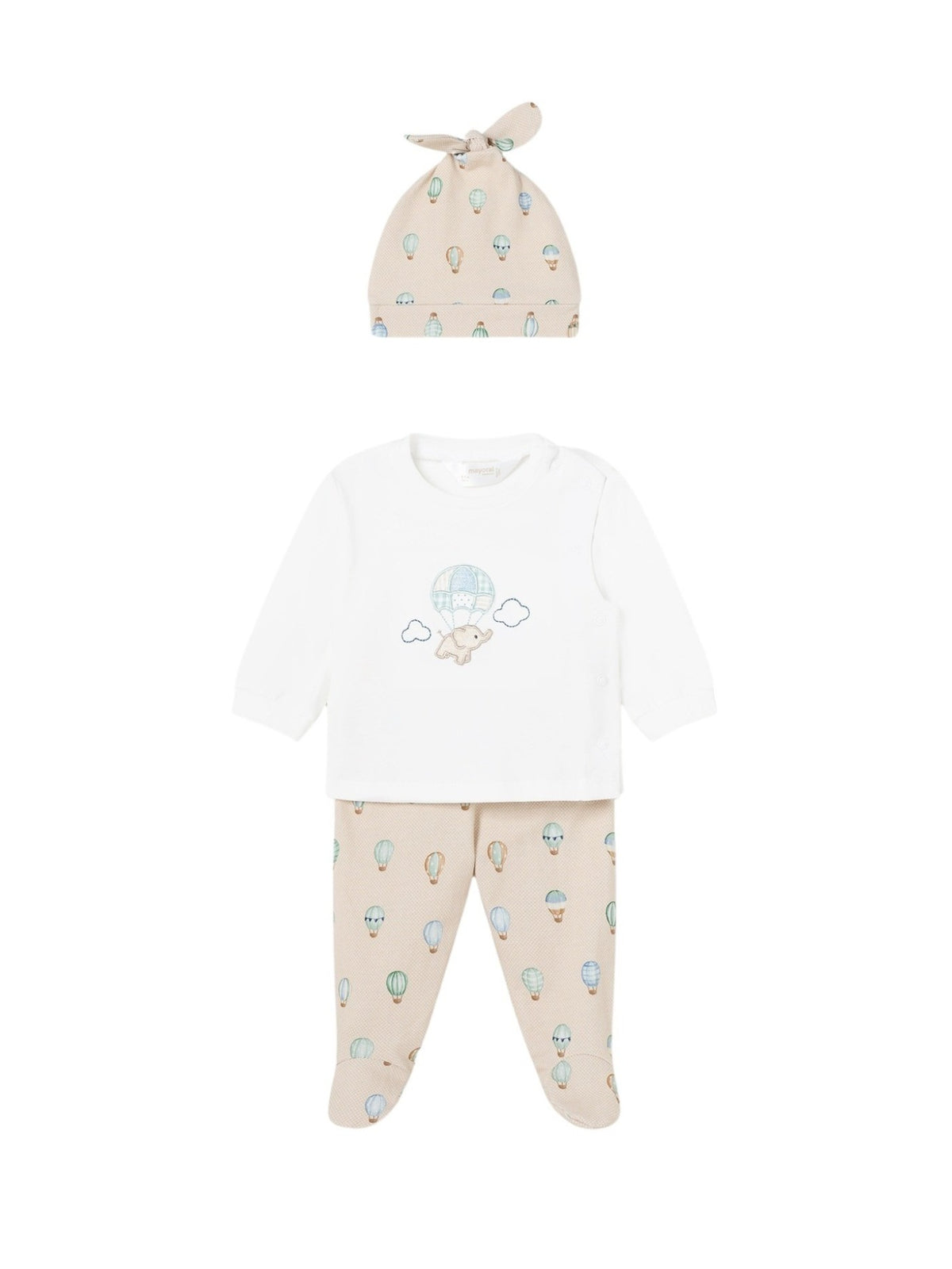 Conj. calça e gorro Branco (Branco)  para Bebé Menino - Mayoral